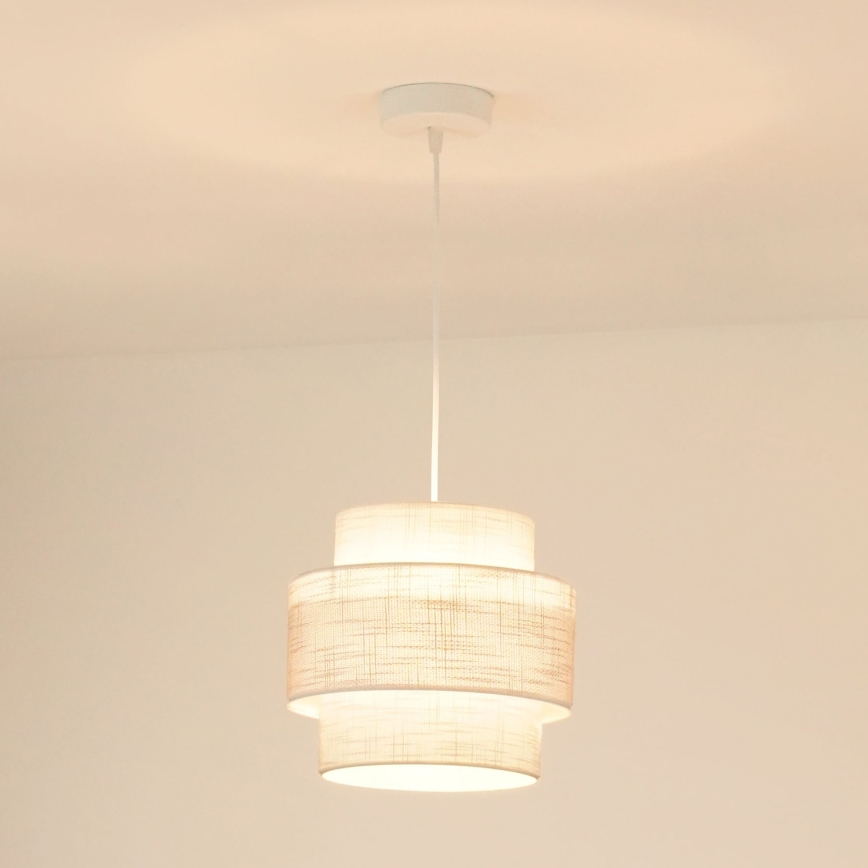 Brilagi - Lámpara colgante DOVER SPACE 1xE27/15W/230V diá. 25 cm gris/color crema