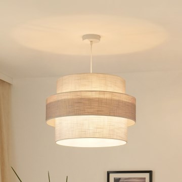 Brilagi - Lámpara colgante DOVER SPACE 1xE27/15W/230V diá. 50 cm gris/color crema