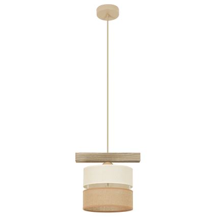 Brilagi - Lámpara colgante FOREST 1xE27/15W/230V pino/beige/color crema