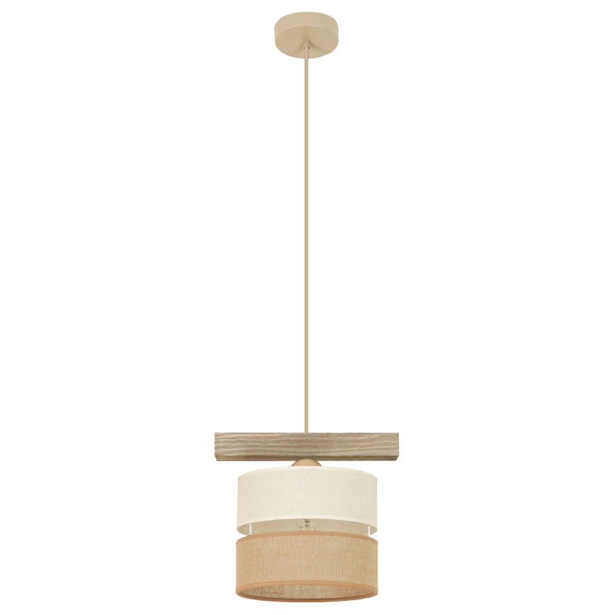 Brilagi - Lámpara colgante FOREST 1xE27/15W/230V pino/beige/color crema