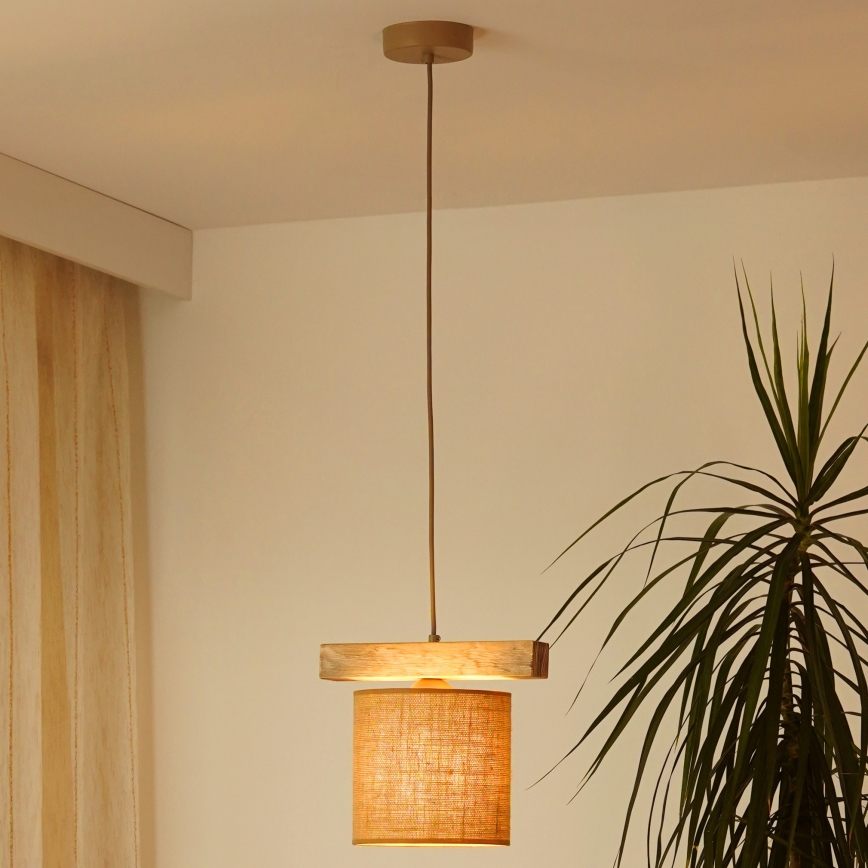 Brilagi - Lámpara colgante FOREST 1xE27/15W/230V pino/marrón