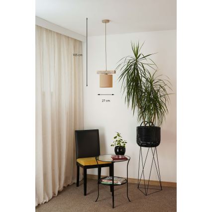 Brilagi - Lámpara colgante FOREST 1xE27/15W/230V pino/marrón