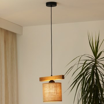 Brilagi - Lámpara colgante FOREST 1xE27/15W/230V pino/marrón/negro