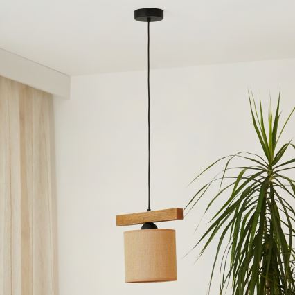 Brilagi - Lámpara colgante FOREST 1xE27/15W/230V pino/marrón/negro