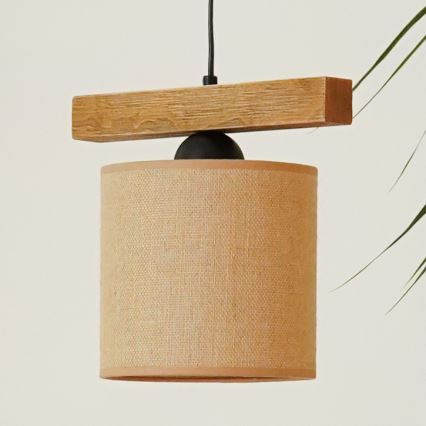 Brilagi - Lámpara colgante FOREST 1xE27/15W/230V pino/marrón/negro