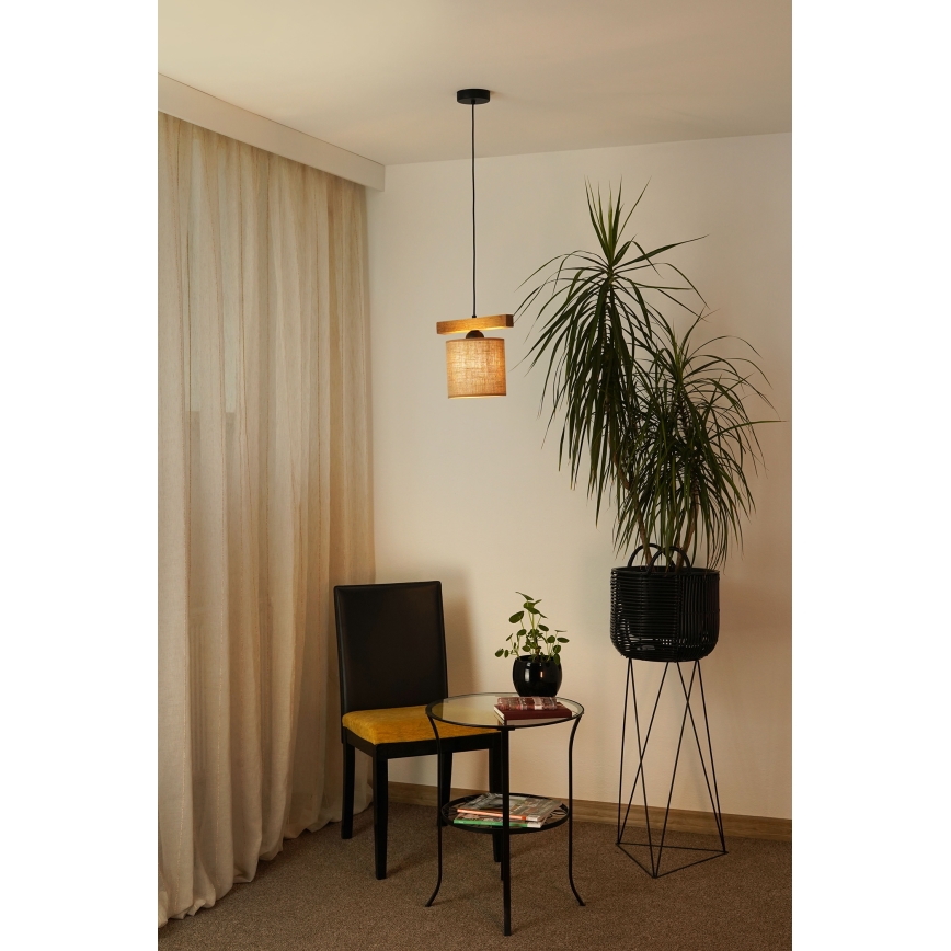Brilagi - Lámpara colgante FOREST 1xE27/15W/230V pino/marrón/negro