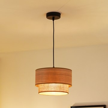 Brilagi - Lámpara colgante MONTANA BOHO 1xE27/15W/230V diá. 25 cm marrón/negro