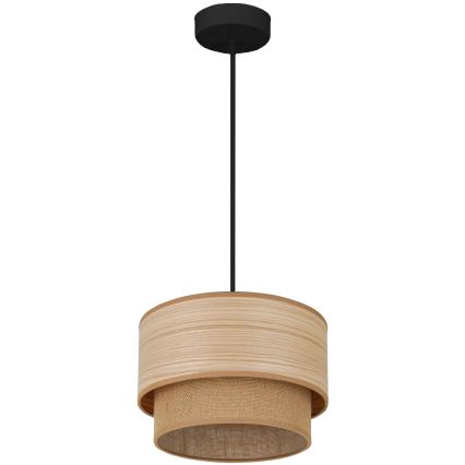 Brilagi - Lámpara colgante MONTANA BOHO 1xE27/15W/230V diá. 25 cm marrón/negro