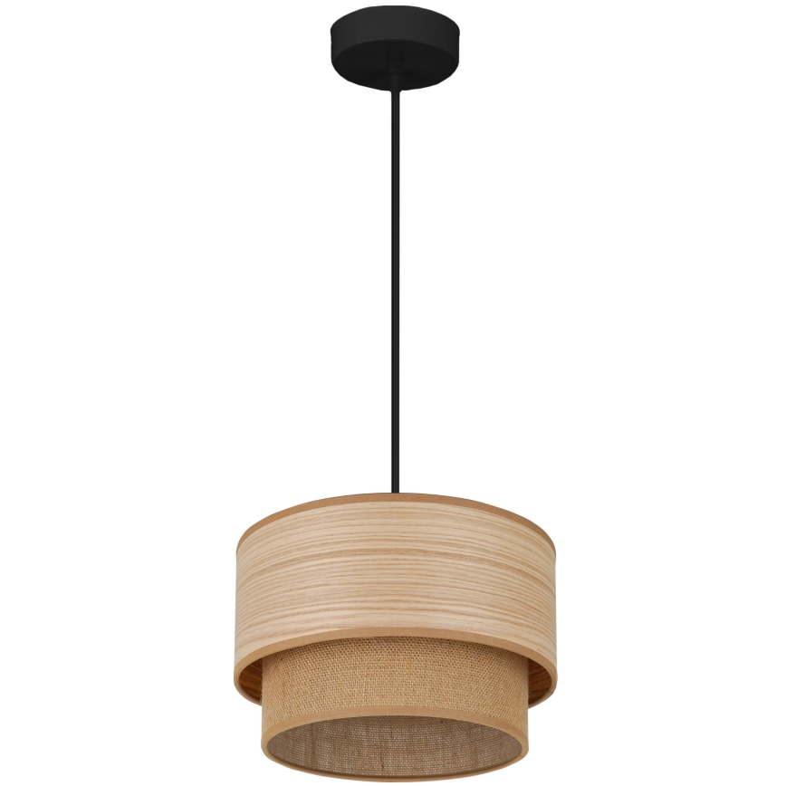 Brilagi - Lámpara colgante MONTANA BOHO 1xE27/15W/230V diá. 25 cm marrón/negro