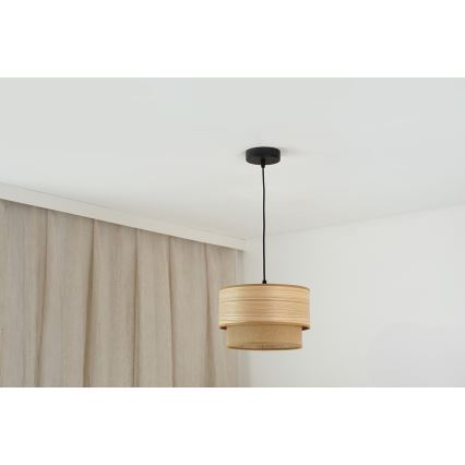 Brilagi - Lámpara colgante MONTANA BOHO 1xE27/15W/230V diá. 25 cm marrón/negro