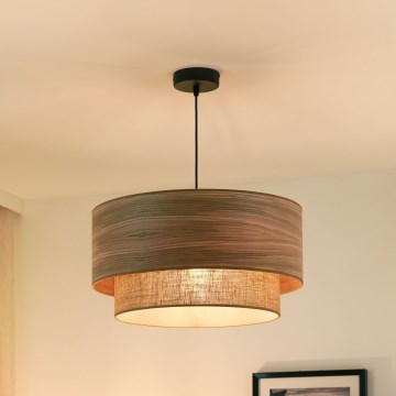 Brilagi - Lámpara colgante MONTANA BOHO 1xE27/15W/230V diá. 45 cm marrón/negro