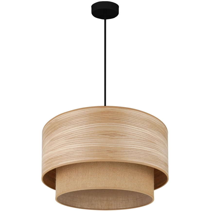 Brilagi - Lámpara colgante MONTANA BOHO 1xE27/15W/230V diá. 45 cm marrón/negro