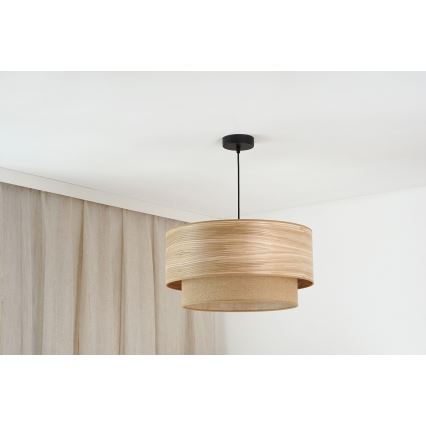 Brilagi - Lámpara colgante MONTANA BOHO 1xE27/15W/230V diá. 45 cm marrón/negro