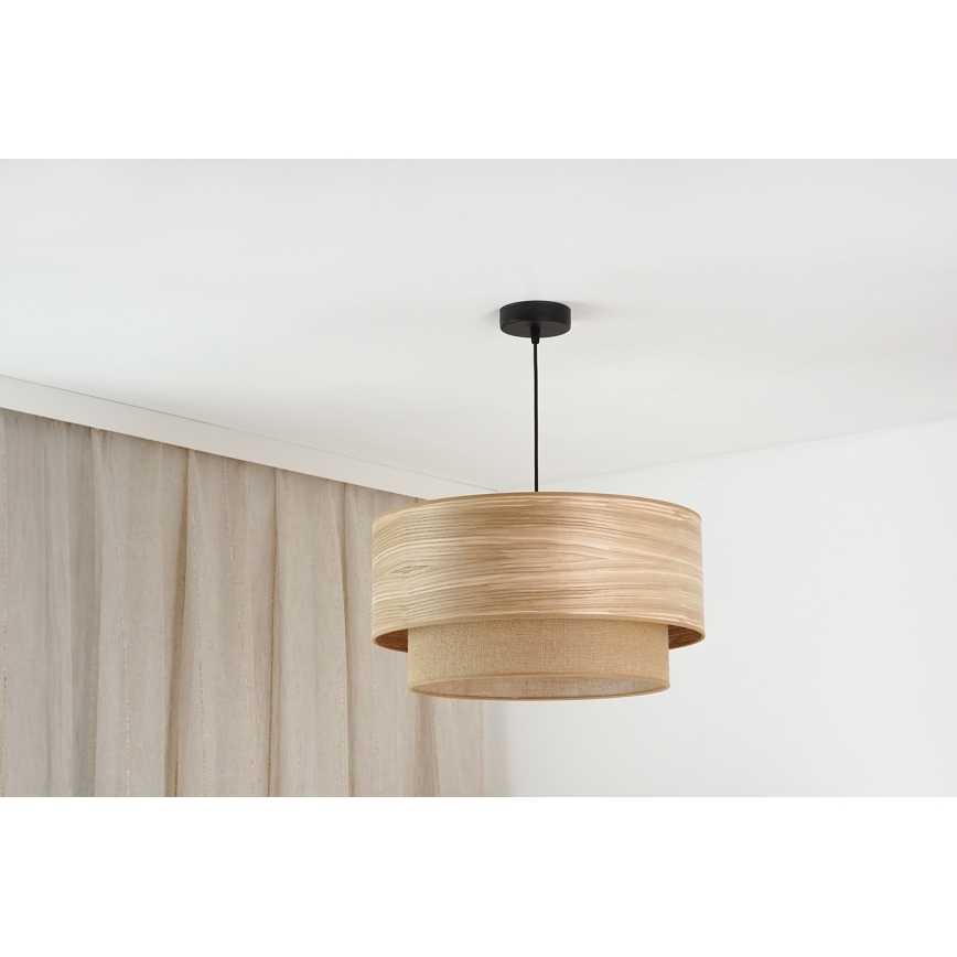 Brilagi - Lámpara colgante MONTANA BOHO 1xE27/15W/230V diá. 45 cm marrón/negro