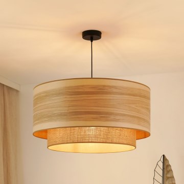 Brilagi - Lámpara colgante MONTANA BOHO 1xE27/15W/230V diá. 60 cm marrón/negro