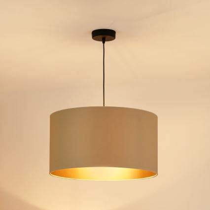 Brilagi - Lámpara colgante OREGON ROLLER VEGE 1xE27/15W/230V diá. 45 cm beige