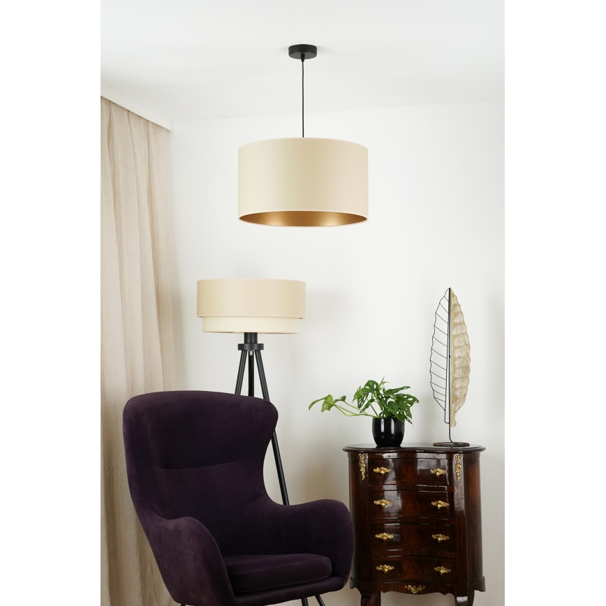 Brilagi - Lámpara colgante OREGON ROLLER VEGE 1xE27/15W/230V diá. 45 cm beige