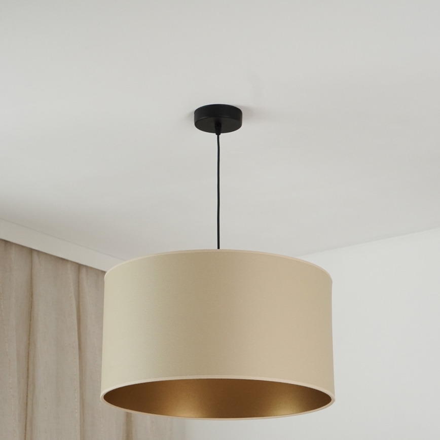 Brilagi - Lámpara colgante OREGON ROLLER VEGE 1xE27/15W/230V diá. 45 cm beige