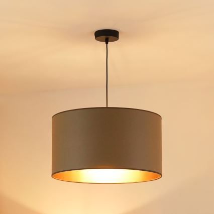 Brilagi - Lámpara colgante OREGON ROLLER VEGE 1xE27/15W/230V diá. 45 cm gris