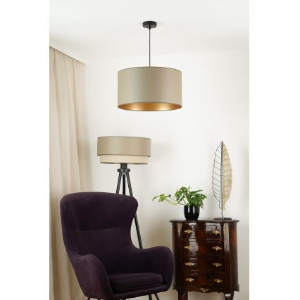 Brilagi - Lámpara colgante OREGON ROLLER VEGE 1xE27/15W/230V diá. 45 cm gris