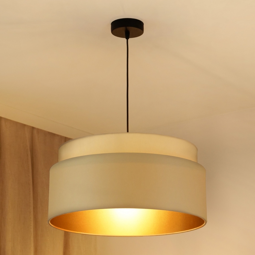 Brilagi - Lámpara colgante OREGON VEGE 1xE27/15W/230V diá. 45 cm beige