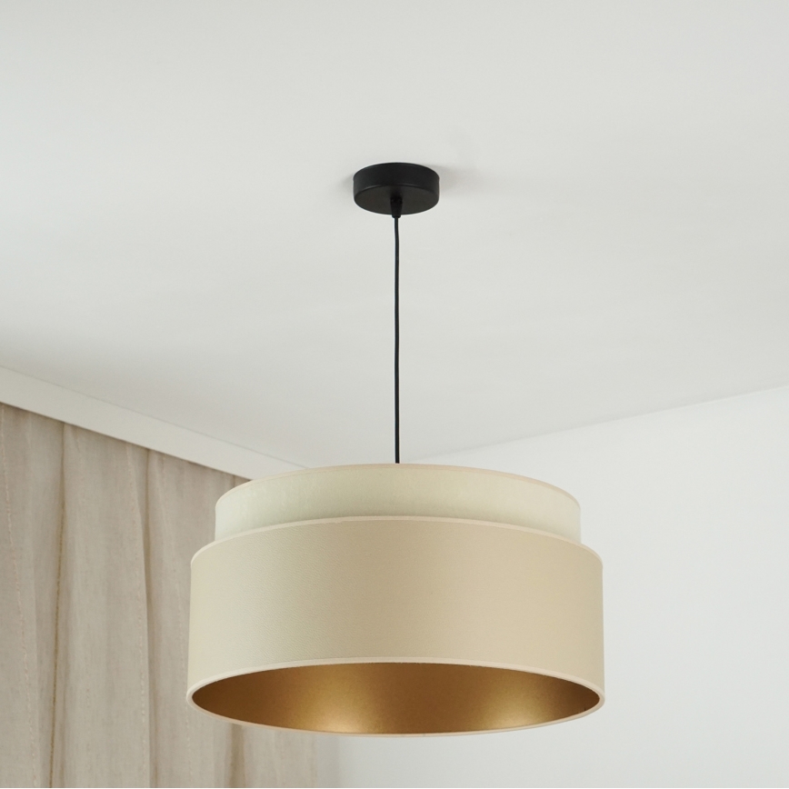 Brilagi - Lámpara colgante OREGON VEGE 1xE27/15W/230V diá. 45 cm beige