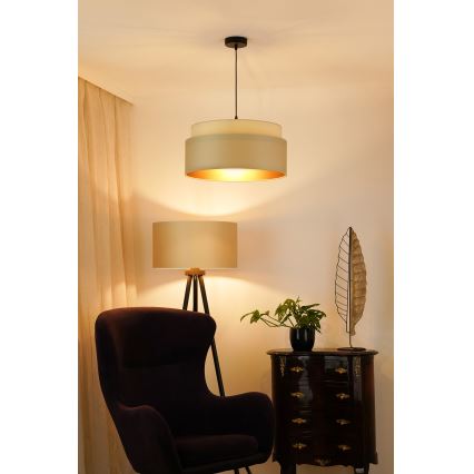 Brilagi - Lámpara colgante OREGON VEGE 1xE27/15W/230V diá. 45 cm beige