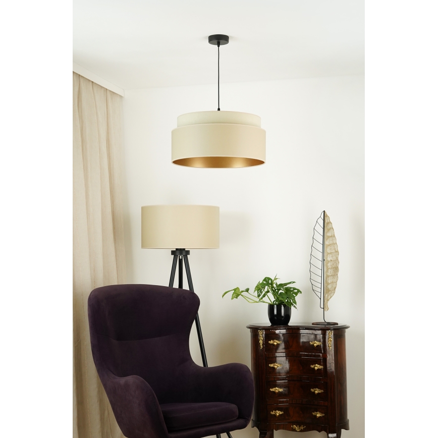Brilagi - Lámpara colgante OREGON VEGE 1xE27/15W/230V diá. 45 cm beige
