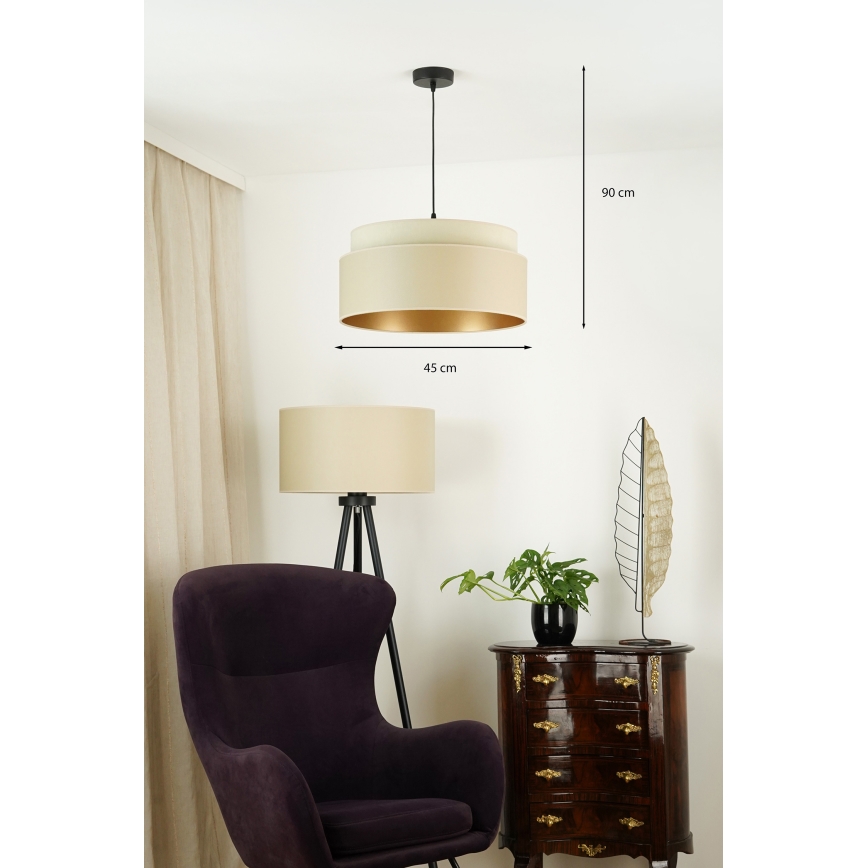 Brilagi - Lámpara colgante OREGON VEGE 1xE27/15W/230V diá. 45 cm beige