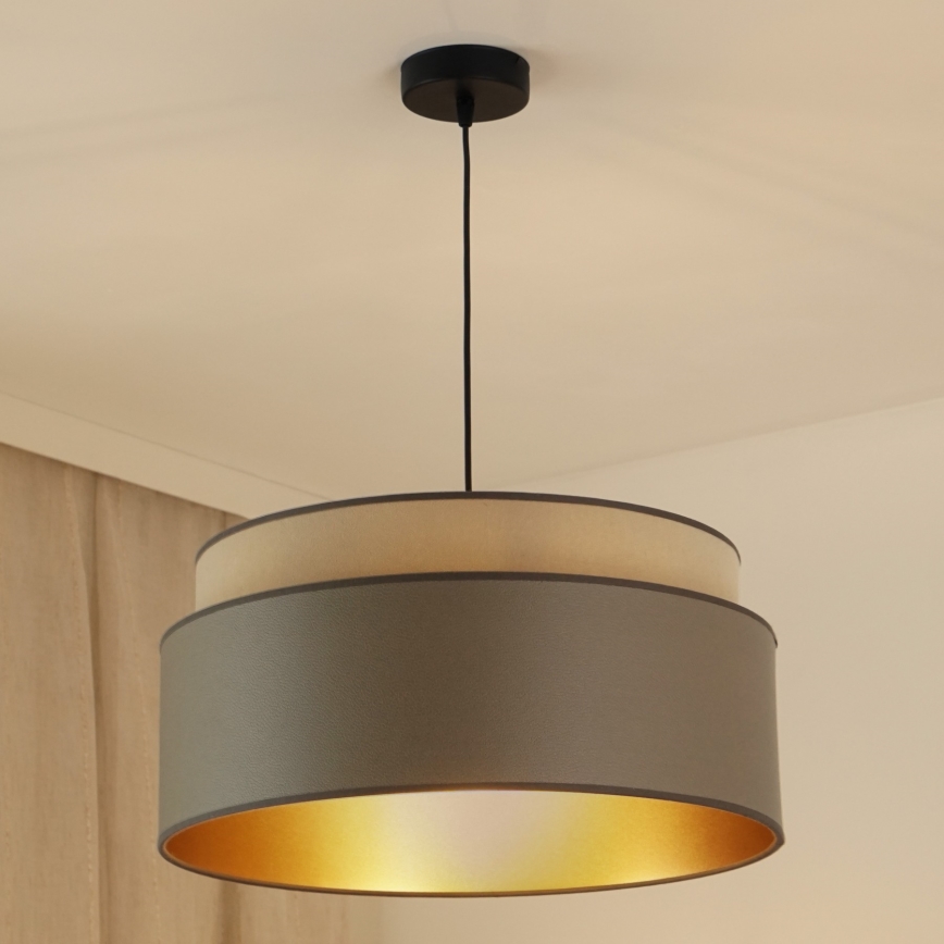 Brilagi - Lámpara colgante OREGON VEGE 1xE27/15W/230V diá. 45 cm gris