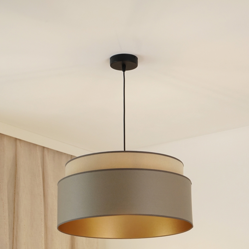 Brilagi - Lámpara colgante OREGON VEGE 1xE27/15W/230V diá. 45 cm gris