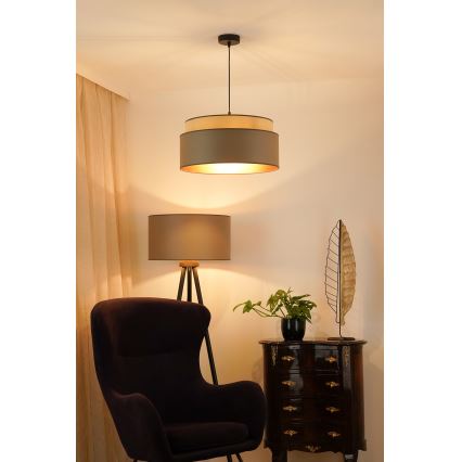 Brilagi - Lámpara colgante OREGON VEGE 1xE27/15W/230V diá. 45 cm gris