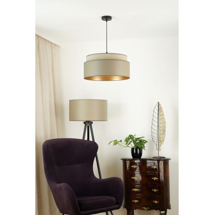 Brilagi - Lámpara colgante OREGON VEGE 1xE27/15W/230V diá. 45 cm gris