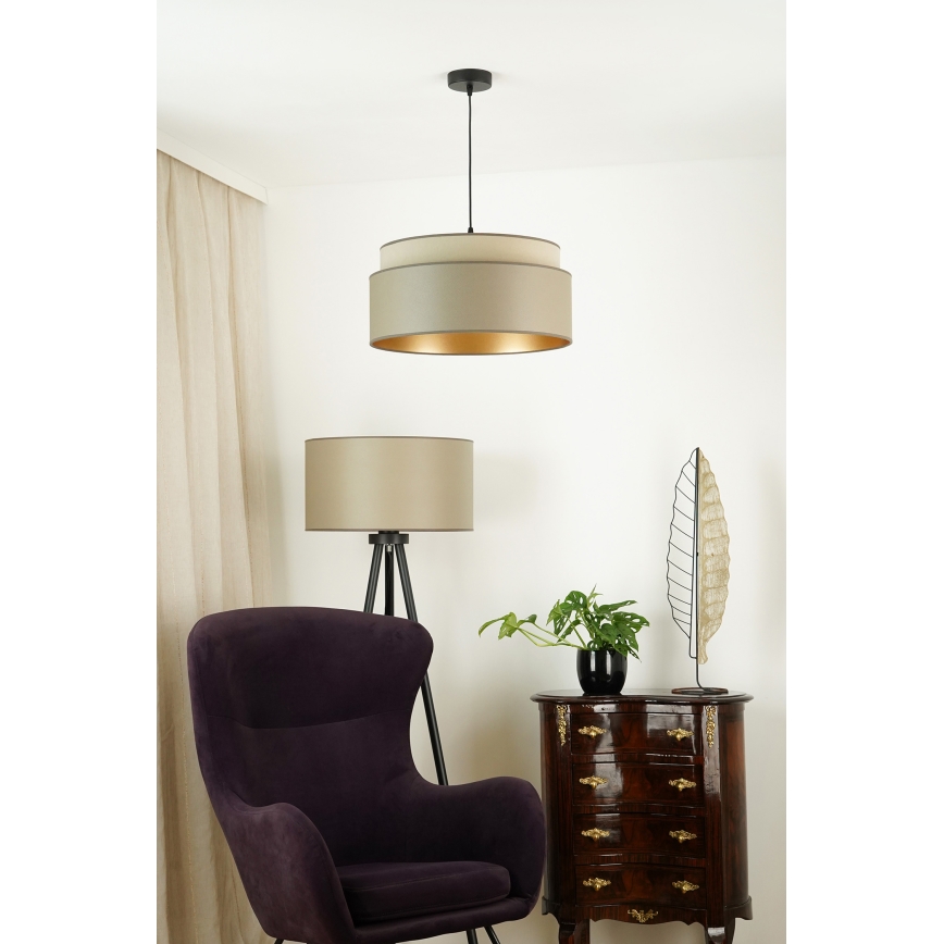 Brilagi - Lámpara colgante OREGON VEGE 1xE27/15W/230V diá. 45 cm gris