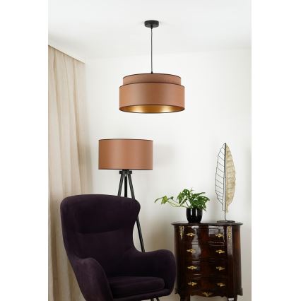 Brilagi - Lámpara colgante OREGON VEGE 1xE27/15W/230V diá. 45 cm marrón