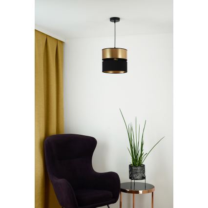 Brilagi - Lámpara colgante ROYAL 1xE27/15W/230V diá. 25 cm negro/dorado