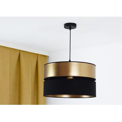 Brilagi - Lámpara colgante ROYAL 1xE27/15W/230V diá. 40 cm negro/dorado