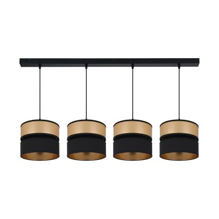 Brilagi - Lámpara colgante ROYAL 4xE27/15W/230V negro/dorado