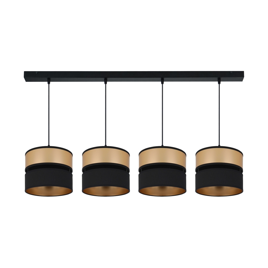 Brilagi - Lámpara colgante ROYAL 4xE27/15W/230V negro/dorado