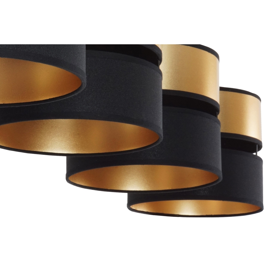 Brilagi - Lámpara colgante ROYAL 4xE27/15W/230V negro/dorado