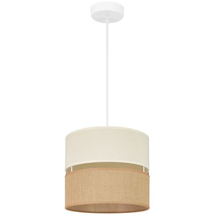 Brilagi - Lámpara colgante ROYAL YUTE 1xE27/15W/230V diá. 25 cm beige/color crema