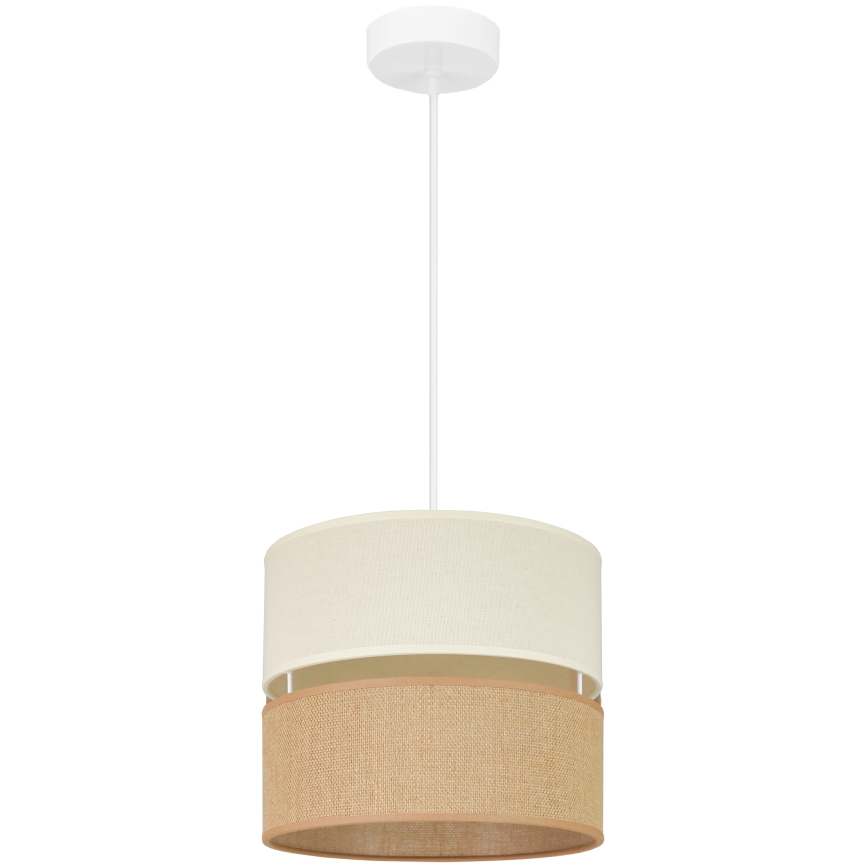 Brilagi - Lámpara colgante ROYAL YUTE 1xE27/15W/230V diá. 25 cm beige/color crema