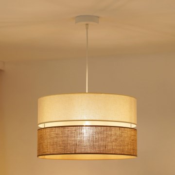 Brilagi - Lámpara colgante ROYAL YUTE 1xE27/15W/230V diá. 40 cm beige/color crema