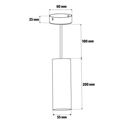 Brilagi - Lámpara colgante SELE 1xGU10/30W/230V blanco