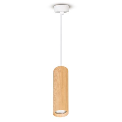 Brilagi - Lámpara colgante SELE 1xGU10/30W/230V decoración blanco/roble