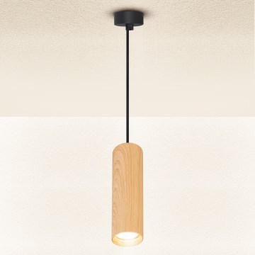 Brilagi - Lámpara colgante SELE 1xGU10/30W/230V decoración negro/roble