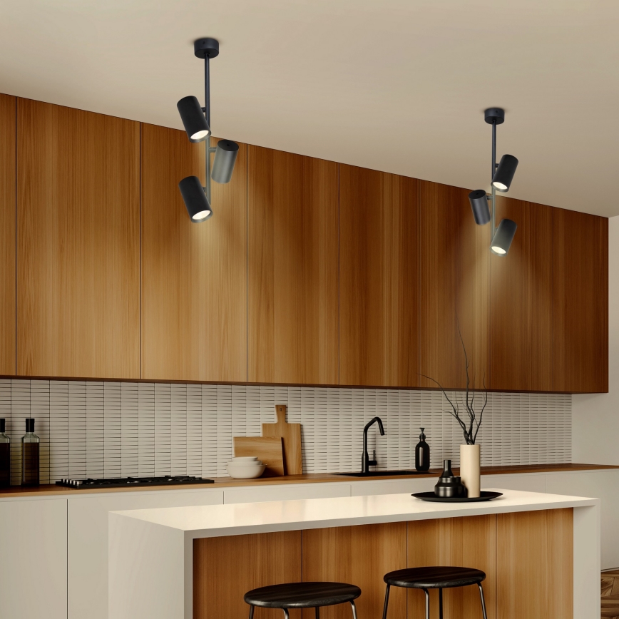 Brilagi - Lámpara colgante SELE VERTICAL 3xGU10/30W/230V negro