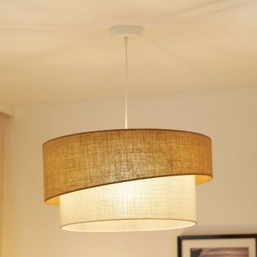 Brilagi - Lámpara colgante SHINE 1xE27/15W/230V diá. 50 cm beige/color crema