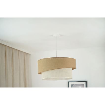 Brilagi - Lámpara colgante SHINE 1xE27/15W/230V diá. 50 cm beige/color crema