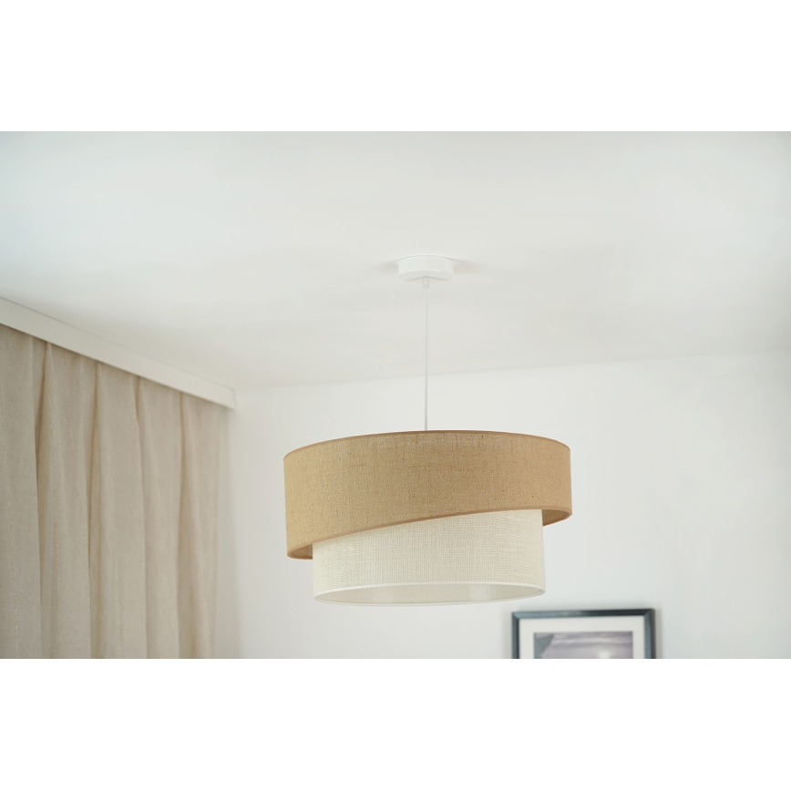 Brilagi - Lámpara colgante SHINE 1xE27/15W/230V diá. 50 cm beige/color crema